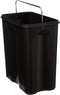 5Five Prullenbak/pedaalemmer - wit - rvs metaal - 5 liter - 14 x 29 x 30 cm - badkamer/toilet