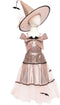 Great Pretenders Verkleedkledij Glam Witch - Heksenjurk met hoed - Roze - Maat 5-6 jaar