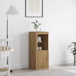vidaXL - Sideboard - met - LED-verlichting - Artisan - Eiken - 41x37x100 - cm