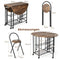 Coast 3-Delige Eettafelset - Inklapbaar - Met Metalen Frame - Vintage