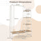 Coast Vrijstaand Kledingrek - 5 Houten Planken en Stang - Natuurlijk/Wit - 99,5 x 40 x 151 cm