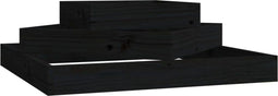 vidaXL - Plantenbak - 83x83x27 - cm - massief - grenenhout - zwart