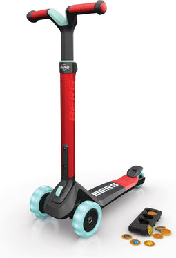 BERG Nexo Step - Kinderstep - Opvouwbaar - In hoogte verstelbaar - Incl. Magneetdeck + LED wielen - 2 tot 12 jaar - Rood