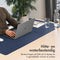 imoshion Bureau Onderlegger - 120 x 60 cm - Hoogwaardig kunstleer - Bureau Accessoires - Bureau Organizer - Antislip Muismat XXL - Inclusief draagriem - Donkerblauw
