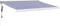 vidaXL - Luifel - uittrekbaar - 3x2,5 - m - stof - en - aluminium - blauw - en - wit