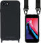 iMoshion Hoesje Geschikt voor iPhone SE (2022) / SE (2020) / 8 / 7 Hoesje Met Koord - iMoshion Color Backcover met koord - Nylon Strap - Zwart