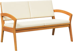 vidaXL - Ligbank - met - Kussens - 115x70x72 - cm - Massief - Acaciahout
