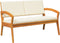 vidaXL - Ligbank - met - Kussens - 115x70x72 - cm - Massief - Acaciahout