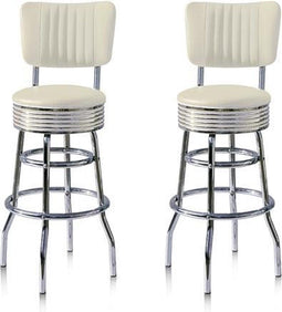 Bel Air Retro Barkruk BS-29CB Off White 1+1 Bundel