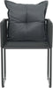 vidaXL - Tuinstoelen - 4 - st - met - kussens - poly - rattan - zwart