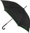 United Colors of Benetton Long AC - Paraplu - Automatisch - Ø 105 cm - Zwart met groene details