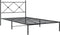 vidaXL - Bedframe - met - hoofdbord - metaal - zwart - 107x203 - cm