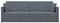vidaXL - Ligbed/Bank - 2-in-1 - Donkergrijs - 213x144x60 - cm - Fluweel