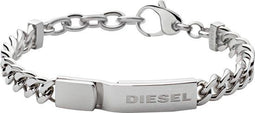 Diesel Stackables DX0966040 - Herenarmband - Oversized schakelarmband - Zilver