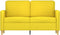 vidaXL - Tweezitsbank - 120 - cm - stof - lichtgeel