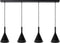 Lucide GIPSY - Hanglamp - 4xE27 - Hoogte verstelbaar - Zwart