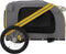 vidaXL - Hondenfietstrailer - oxford - stof - en - ijzer - geel - en - grijs