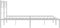 vidaXL - Bedframe - met - hoofdbord - metaal - wit - 150x200 - cm