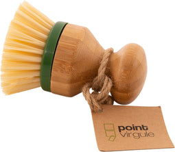 Point-Virgule afwasborstel uit bamboe met vervangbare borstelkop ø 6.5cm H 9cm