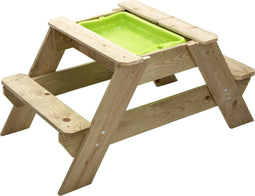 TP Toys Joy - Zand- en picknicktafel voor 2 kinderen - FSC gecertificeerd hout - Bruin
