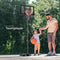 tectake® Basketbalring Dirk - Basketbalpaal met wielen - Verstelbare hoogte 230 - 305 cm - Inclusief bal en pomp