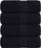 vidaXL - Gastendoekjes - 4 - st - 30x50 - cm - 360 - g/m² - 100% - katoen - zwart