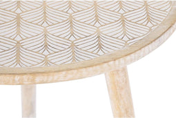 Bijzettafel DKD Home Decor Bruin Mangohout (50,5 x 50,5 x 47,5 cm)