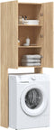 vidaXL - Wasmachinekast - 64x25,5x190 - cm - sonoma - eikenkleurig