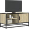 vidaXL - Tv-meubel - 80x34,5x40 - cm - bewerkt - hout - metaal - sonoma - eikenkleurig