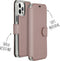 Accezz Hoesje Geschikt voor iPhone 12 / 12 Pro Hoesje Met Pasjeshouder - Accezz Xtreme Wallet Bookcase - Rosé Goud