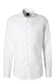 Profuomo slim fit strijkvrij overhemd - wit - extra lange mouw - Maat 43