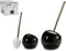 Berilo toiletborstel/wc-borstel van keramiek - wit - H34 cm - rond