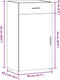 vidaXL - Dressoir - 50x42,5x93 - cm - bewerkt - hout - zwart