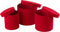 J-Line doos Rond - fluweel/papier - rood - 3 stuks