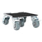 Meubelrollers 4 st met lifter 17,5x16x7,5 cm staal 1600 kg