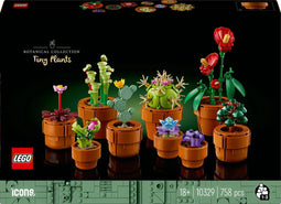 LEGO Icons Miniplantjes - Bouwset voor volwassenen - 9 modelplanten - Terracottakleurig