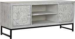 Tv-meubel DKD Home Decor Metaal Mangohout (130 x 40 x 55 cm)