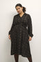 Kaffe Curve KCmirana Dress - Dames Jurk A-lijn - Lange mouwen - Maat 44