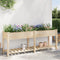 vidaXL - Tuinplanter - met - Rasters - 203x53x76 - cm - Massief - Grenenhout