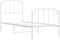 vidaXL - Bedframe - met - hoofd- - en - voeteneinde metaal - wit - 80x200 - cm