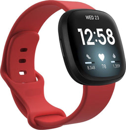 iMoshion Bandje Geschikt voor Fitbit Versa 4 / Versa 3 / Sense 2 / Sense - iMoshion Siliconen bandje - Rood