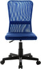 vidaXL - Kantoorstoel - 44x52x100 - cm - mesh - stof - blauw