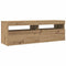 vidaXL - Tv-meubel - met - LED - 120x35x40 - cm - bewerkt - hout - artisanaal - eiken