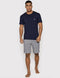 Emporio Armani Pattern Mix - Mannen Shortama - Katoen Elastaan - Navy Stripes - Maat XL