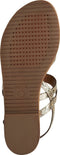 GEOX D SOZY S - Platte sandalen - Metallic leer met gekruiste bandjes - Goud - Maat 39