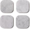 MOOISA - Onderzetter marmer - organisch - wit set van 4 stuks - 10x10x1cm