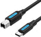 Vention CQUBF - USB-C naar USB B printerkabel - Betrouwbare verbinding - Zwart