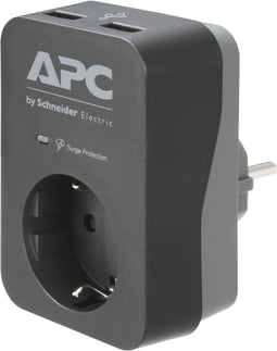 APC Essential SurgeArrest - Overspanningsbeveiliger met 1 Outlet en 2 USB Poorten - Zwart (230V)