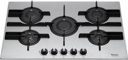 HOTPOINT PK755DGHX - Gaskookplaat - 5 pits - Roestvrijstaal