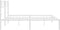 vidaXL - Bedframe - met - hoofdbord - metaal - wit - 160x200 - cm